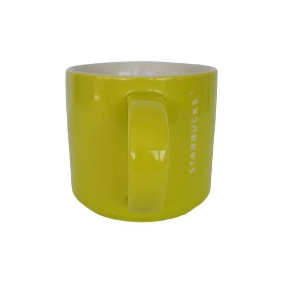 Starbucks Coffee Tea Mug Lime Green Glossy Ceramic Cup 2012 14 oz - Picture 4 of 9